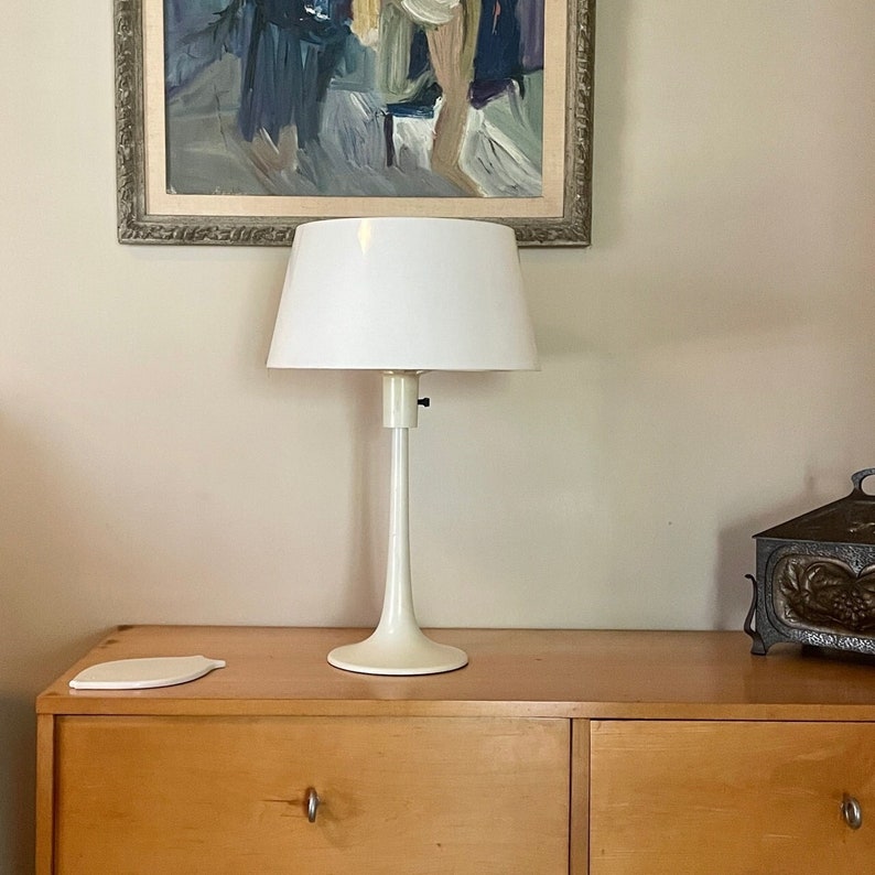 Vintage 1950s-1960s Gerald Thurston Tulip Light Mid-Century Table Lamp Light image 1