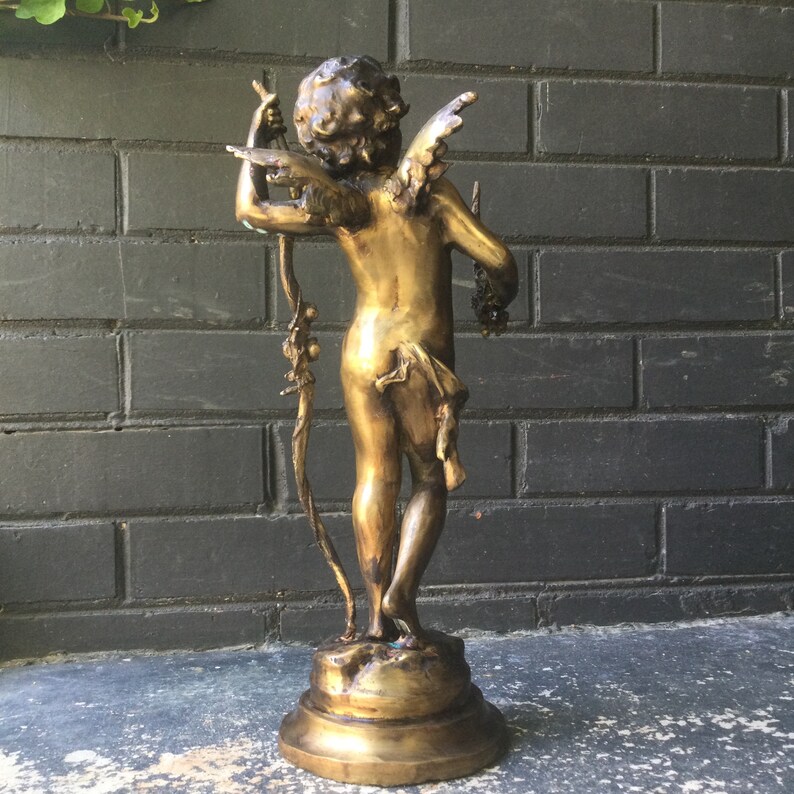 19th Century L & F Moreau Bronze Cherub Statue image 8