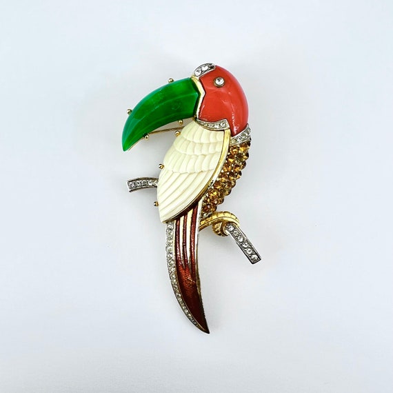 Signed Toucan Hattie Carnegie Brooch