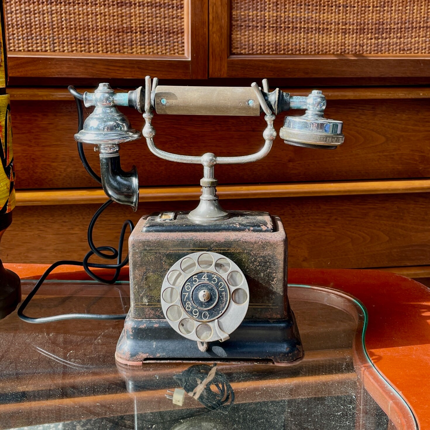 Vintage Table Phone With a Rotary Dial by L. M. Ericsson