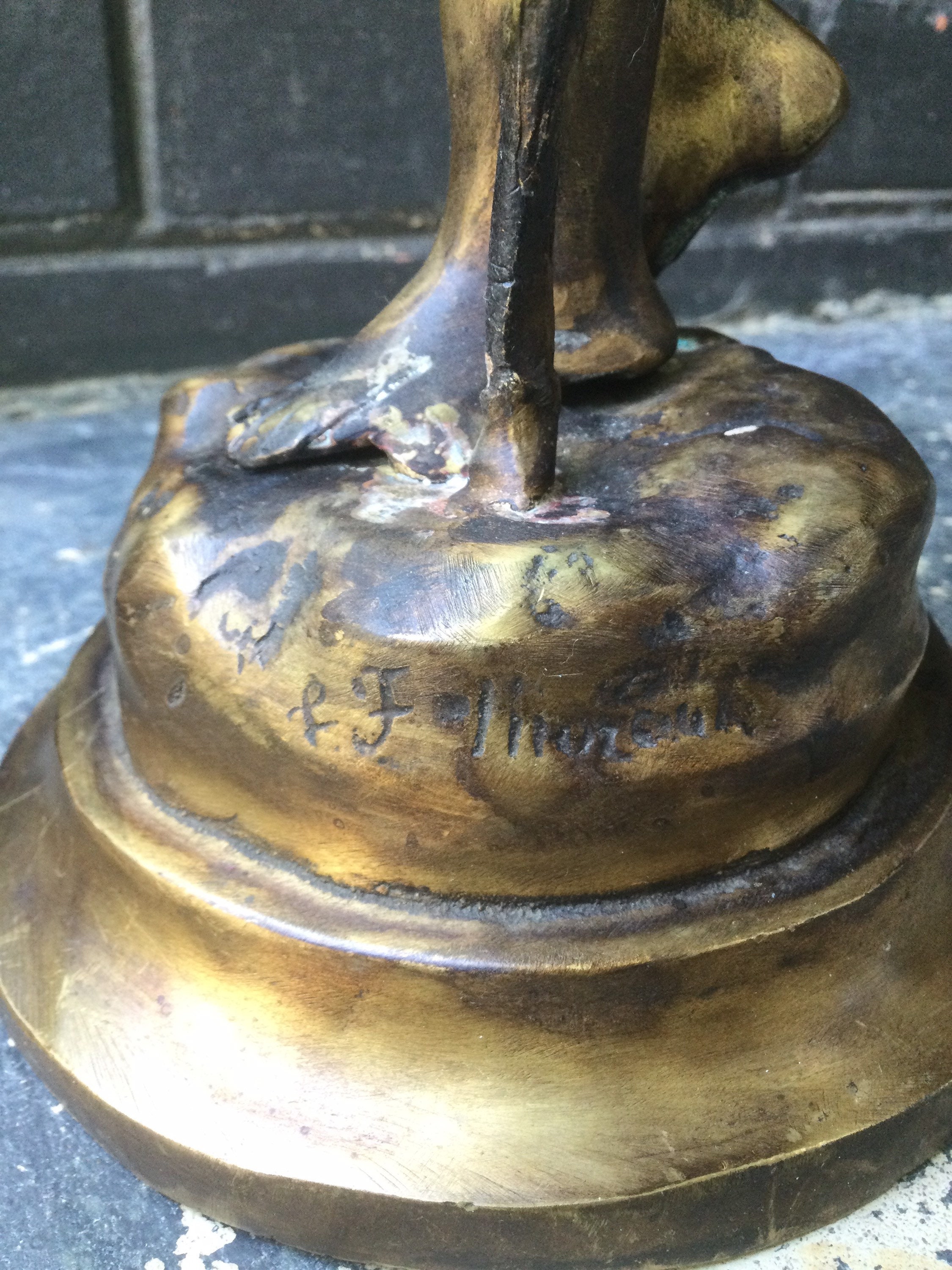 Estatua del querubín de bronce de 19 siglos L y F Moreau | Etsy