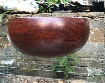 ESA Sowe Konst Teak Turned Bowl Centerpiece Vintage Mid-Century Swedish Scandinavian Fruit Dish