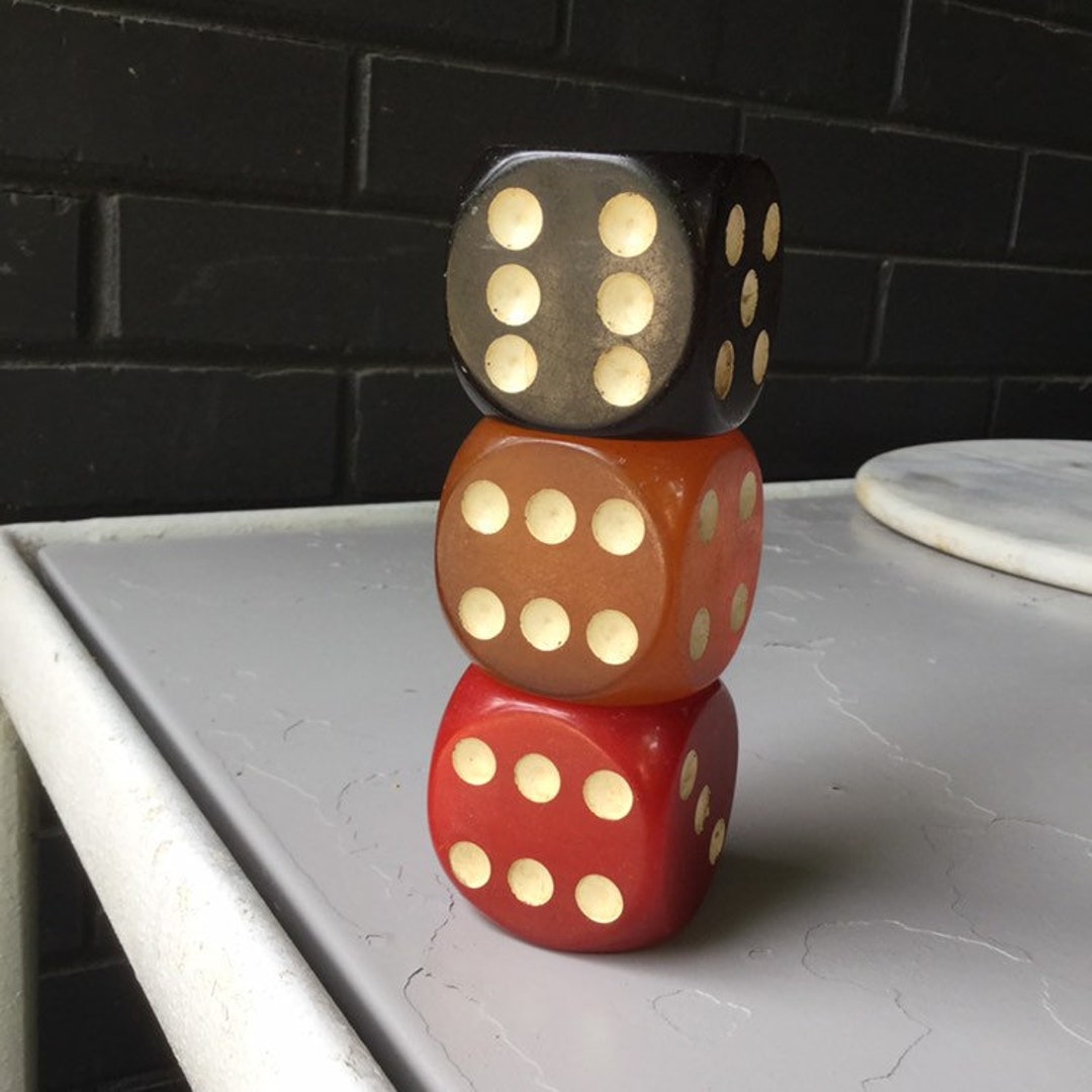 3 Giant Bakelite Dice 434gram Oversized Set - Etsy