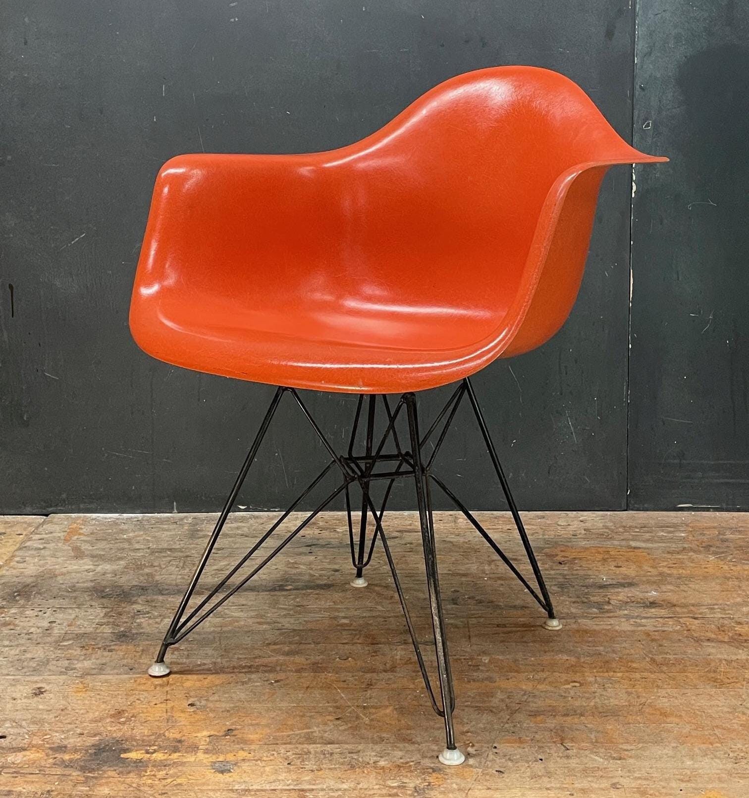 Herman Miller Eiffel Tower Chair Orange DKR Fiberglass