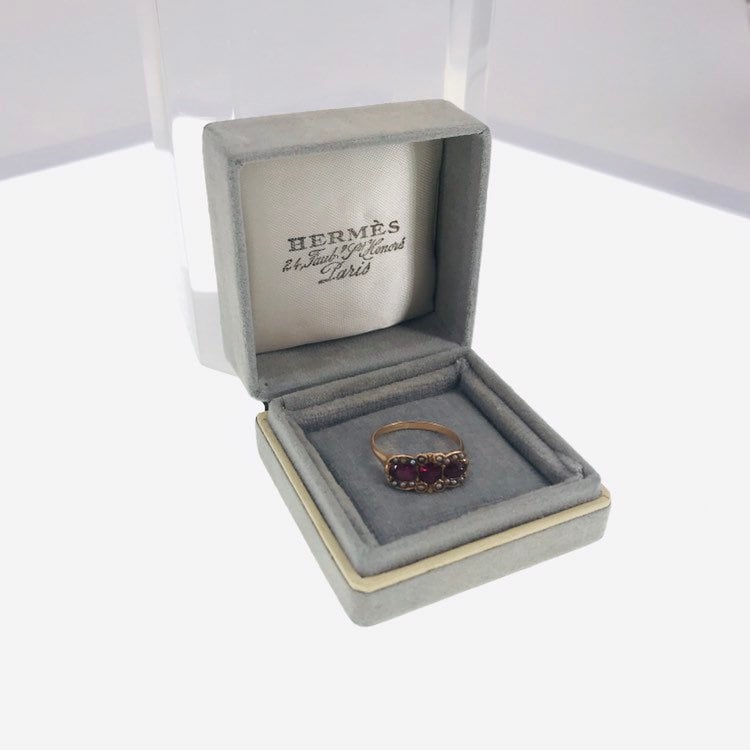 HERMES vintage history ring size49 HERMES vintage history ring size49