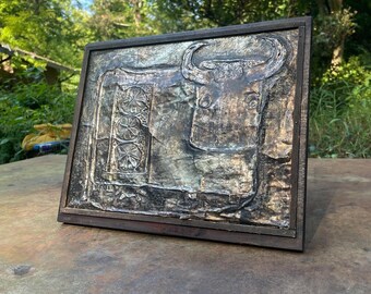 1960s Vintage Sterling Silver Foil Wall Plaque Helmi Dagmar Juvonen Kalevala Koru Handmade in Finland Mid-Century Scandinavian