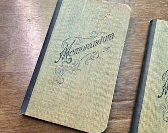 1920s Antique Memorandum Blank Notepad
