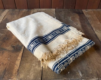 Vintage 1980s Turkish Woven Blanket Throw