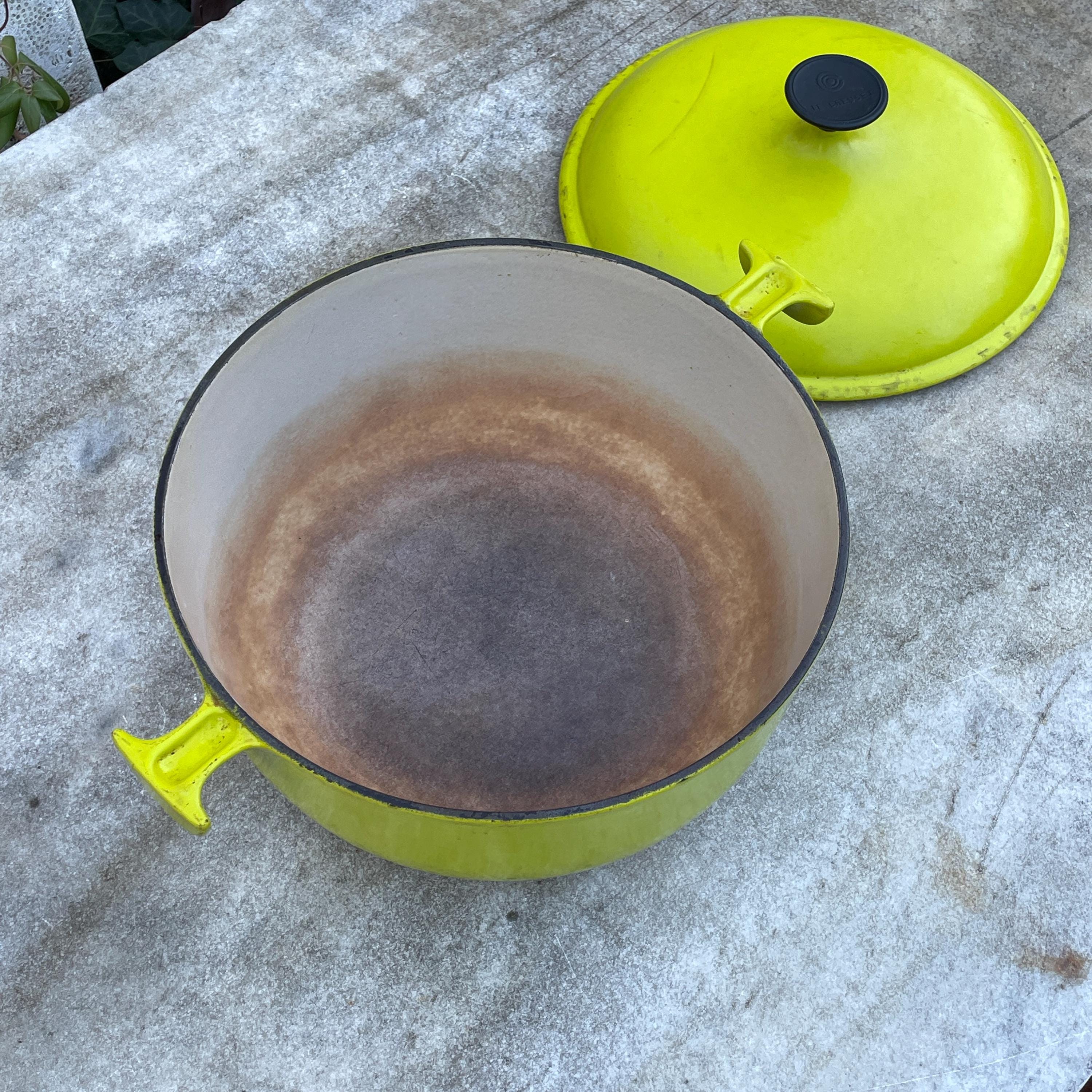 Vintage Le Creuset 29 Enzo Mari XL Pot Yellow W/ Lid - Etsy