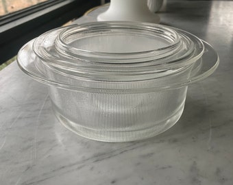 Vintage Glass Massimo Vignelli Bowls