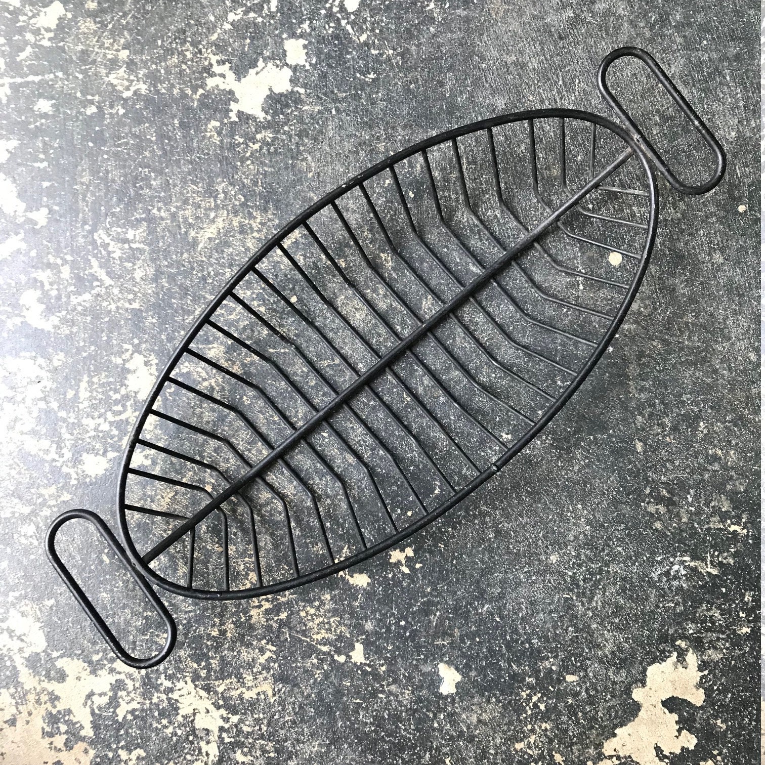 Mid-century Modern Wire Fruit Basket Vintage 1950s Ferris
