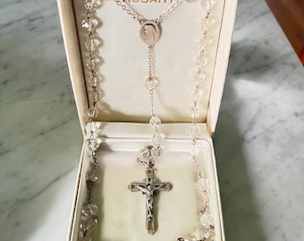Antique Silver Rosary / Antique Estate C1920 Sterling Silver
