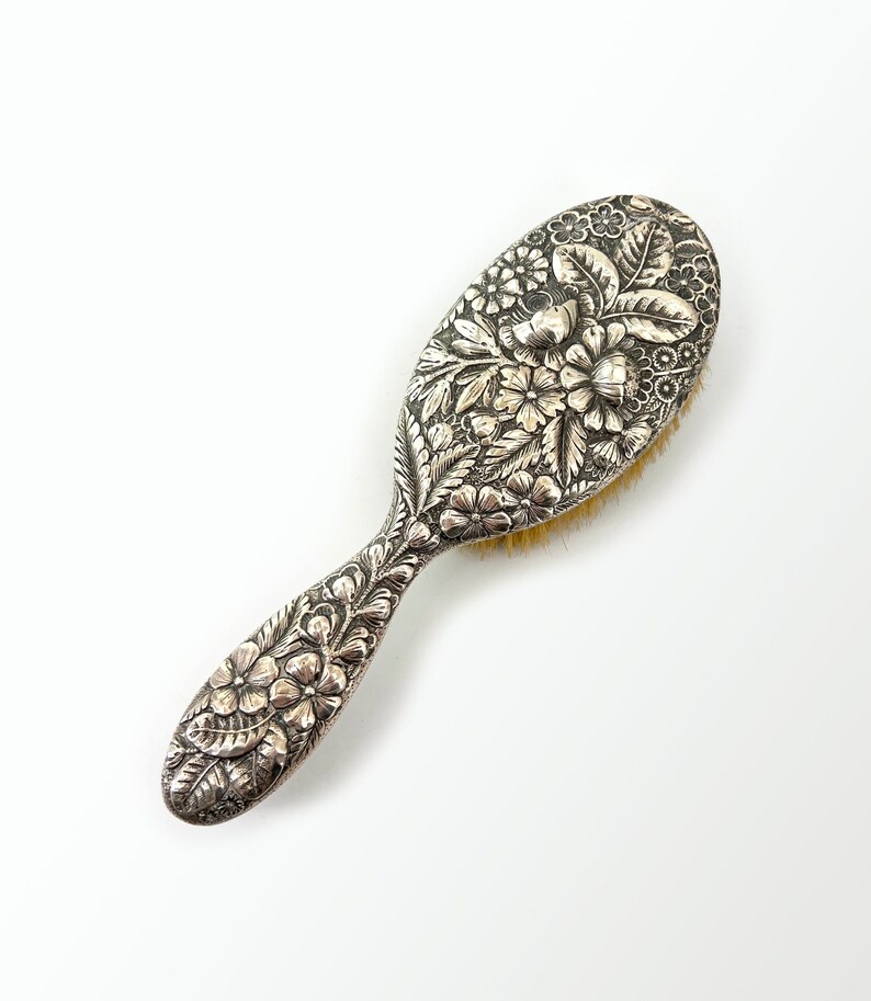 Antique Sterling Repoussé Brush image 1