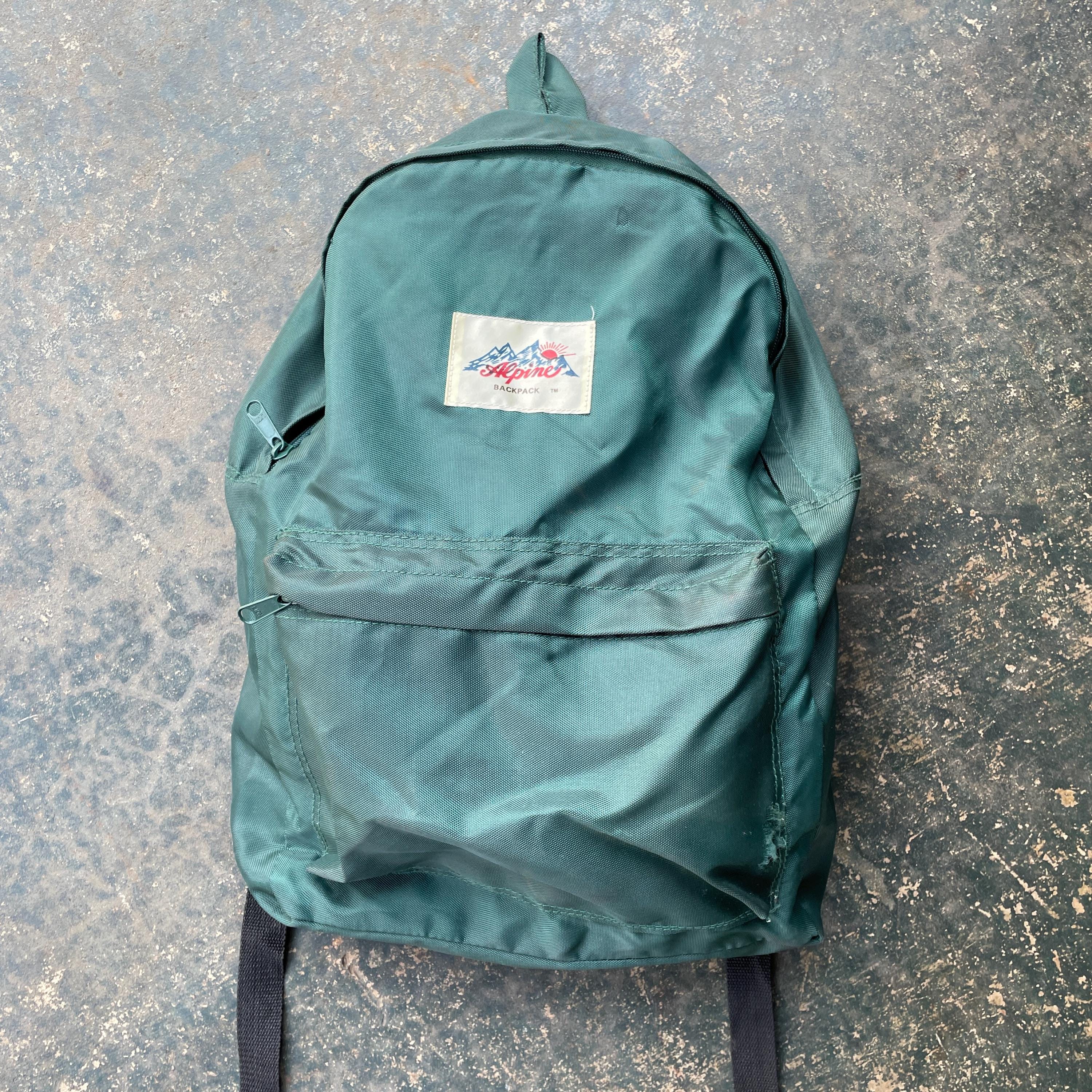 Vintage 1980 Feldco Knapsack‎ Mini Backpack Jog On! Small Bag Baby Running Green Vintage Y2K Ed Hardy Backpack Love Kills Slowly Army Green  main image 4