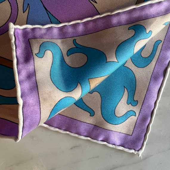 Psychedelic Emilio Pucci Silk Scarf 35” Foulard V… - image 8