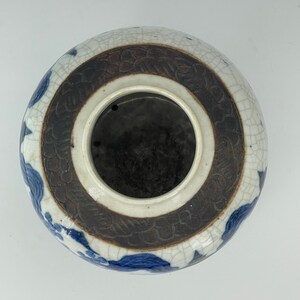 Antique 18th Century Chinese Asian Qing Dynasty Porcelain Blue White Ginger Jar Tongzhi Era Vintage Chinoiserie image 7