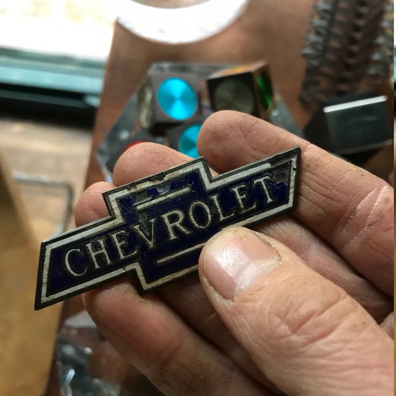 1920s Chevrolet Emblem Logo Cross Chevy Vintage Industrial Antique image 4
