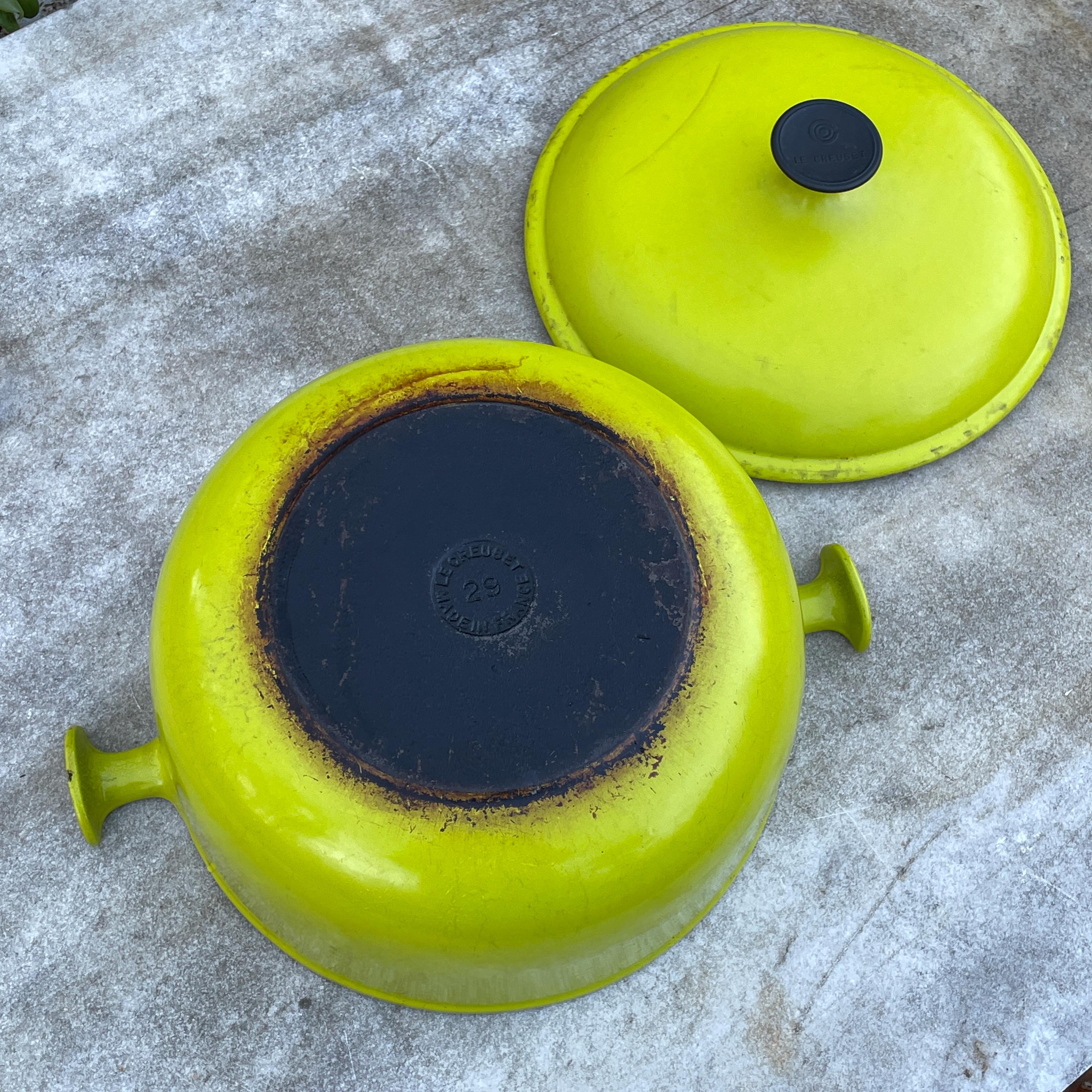 Vintage Le Creuset 29 Enzo Mari XL Pot Yellow W/ Lid - Etsy