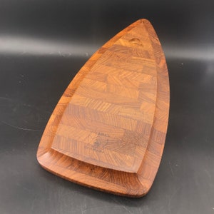 Danish Vintage Mid-Century Digsmed Staved Cheese Plate Cutting Board image 2