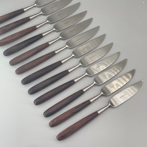 One Vintage 1960s Lauffer Rosewood Flatware KNIFE Scandinavian Danish Modern Mid-Century image 9