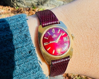 EXCELLENT CONDITION Vintage Gents Open Face Gold Plated Vertex