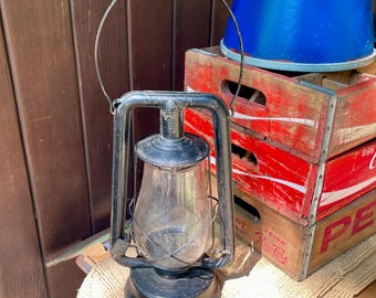 Train Lantern Supreme Warsaw Tin Lamp Antique Vintage RR Railroad Era