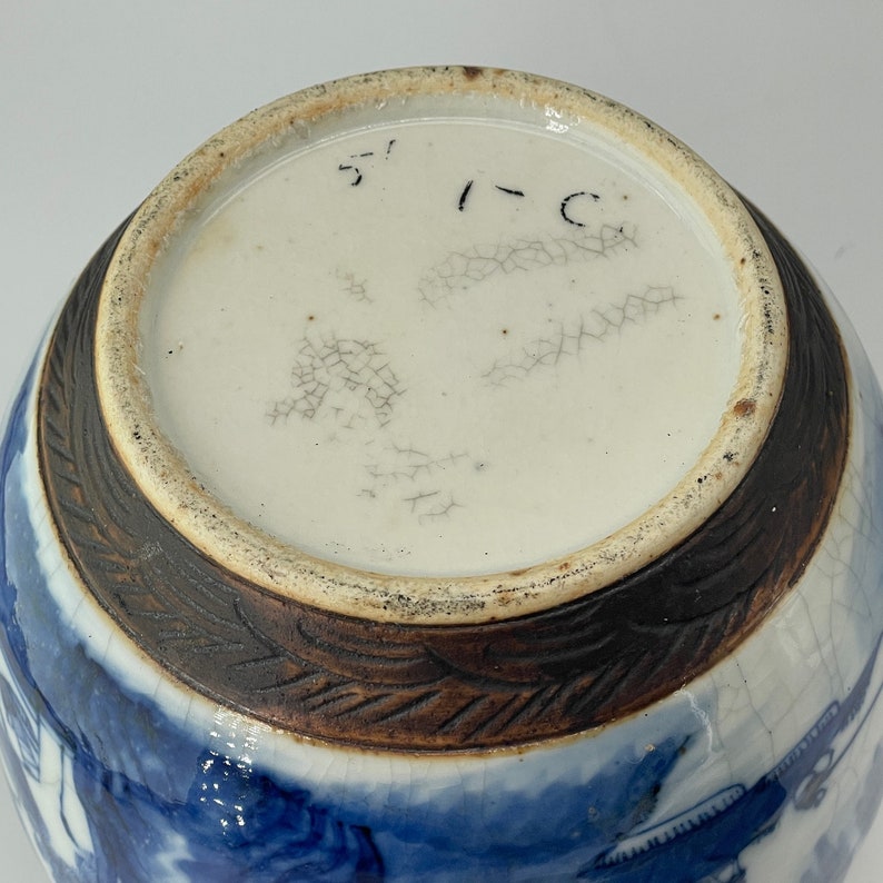 Antique 18th Century Chinese Asian Qing Dynasty Porcelain Blue White Ginger Jar Tongzhi Era Vintage Chinoiserie image 9