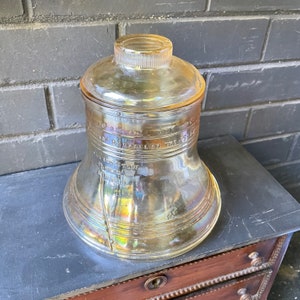 Cookie Jar Liberty Bell Philadelphia Glass Vintage Mid-Century Kitchen Lidded Container image 4