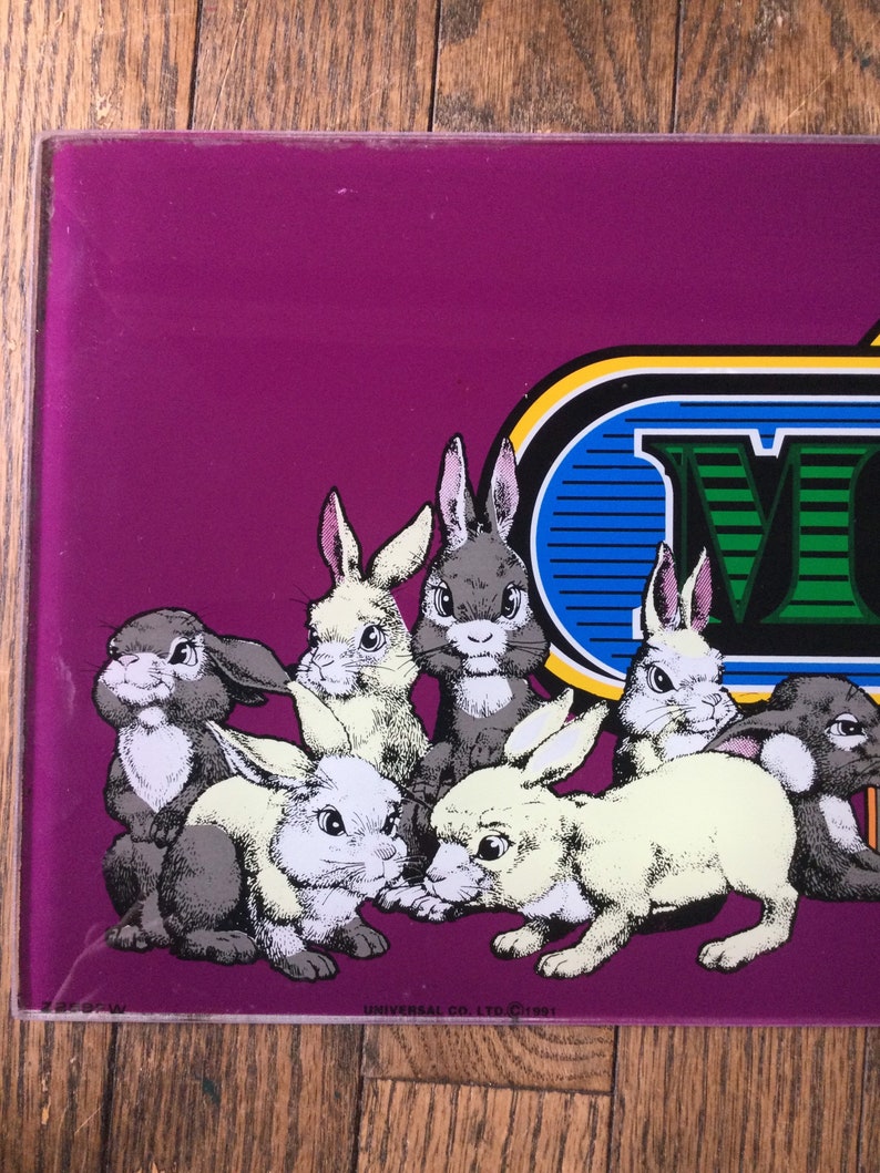 Casino Glass Sign Money Multiplier Glass Arcade Bar Art Slots Panel Vintage 1 Arm Bandit Gambling Artwork Design Easter Bunny Rabbit image 5