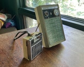 Pair of Handheld 1960s Transistor Radios Zenith Royal 20 Zenith Royal 285 Pocket Radio Micro Sized AM