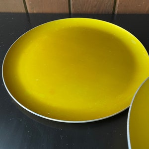 Pair of Non-Matching Emalox Platter Bowl Vintage Mid-Century Scandinavian Design image 5