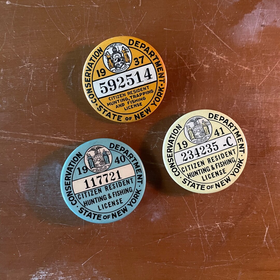 Pin's (Badge) Vintage De Permis De Pêche De Pennsylvanie - Année 1940