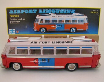 Items similar to Vintage tin toy car, SSS Japan, airport limousine