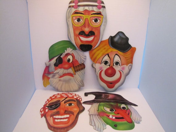 Vintage Old Man/grandpa Smoking a Cigar Halloween Mask - UK