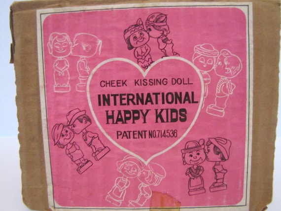 Vintage International Happy Kids Cheek Kissing Spanish Dolls