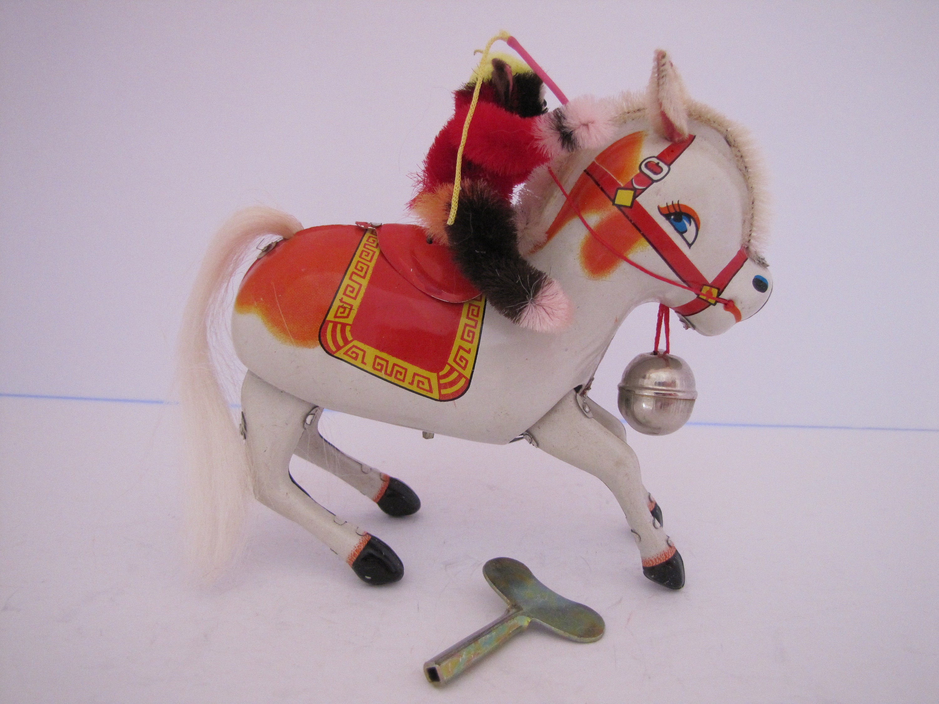 Vintage Wind Up Tin Toy Monkey Riding Horse China MS 764 Etsy