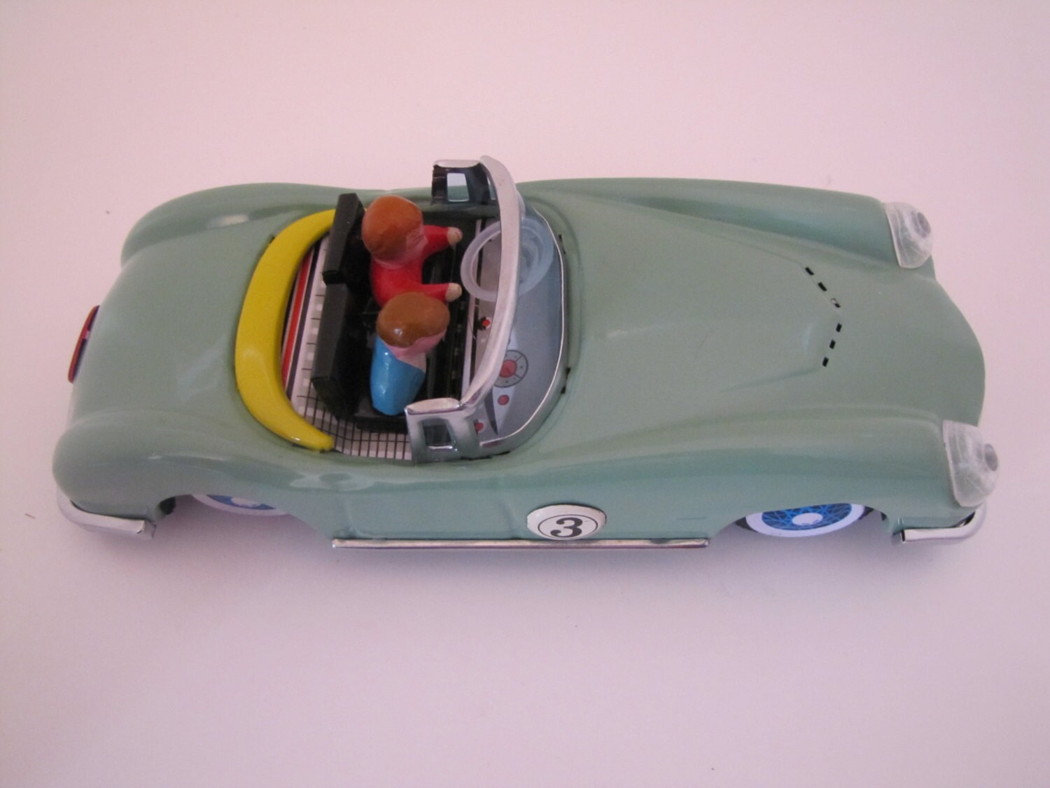 Vintage Tin Toy Sports Car china MF763 pale Green Etsy