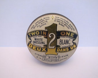 Vintage Tin Container "Two in One Shoe Polish" (Canada) 1950