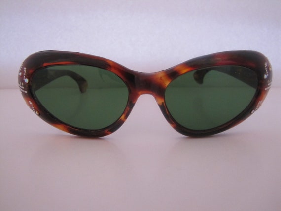 Vintage 1950s Jewelled Cat-Eye Italian Sunglasses