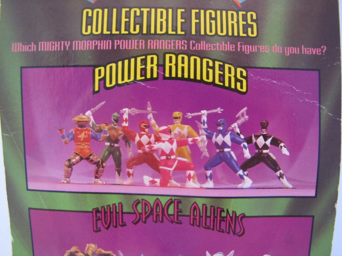 Vintage BAN DAI Pink Plastic Mighty Morphin Power Rangers Figure (china ...