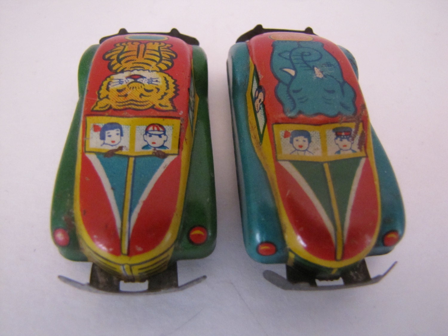 Vintage Japan Mini Tin Circus-zoo Car - Etsy