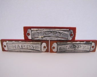 Vintage Y.T.S. Lot Of 3 HAPPY Harmonica Mouth Orgins (Japan) 1950