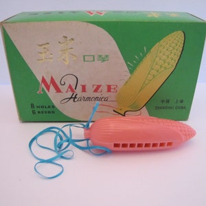 Vintage Plastic Novelty Maize corn Harmonica Shanghai, China 1960 image 10