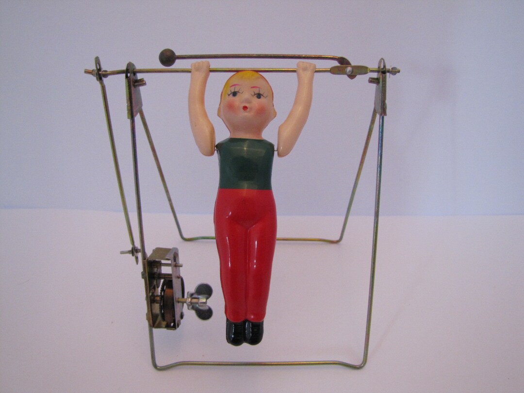 Vintage Wind up Tin Toy Single Bar Exercise china MS014 Etsy