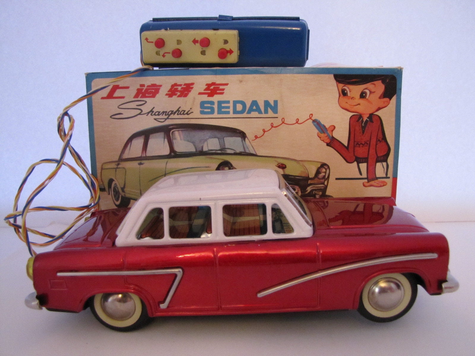 Vintage battery operated sales toy cars