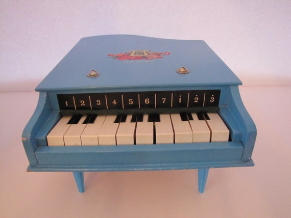 wooden toy piano