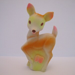 Vintage Rubber or Vinyl Squeeze toy deer with Squeaker By Mayco LTD. (Republic Of Ireland) 1960
