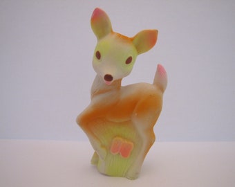Vintage Rubber or Vinyl Squeeze toy deer with Squeaker By Mayco LTD. (Republic Of Ireland) 1960