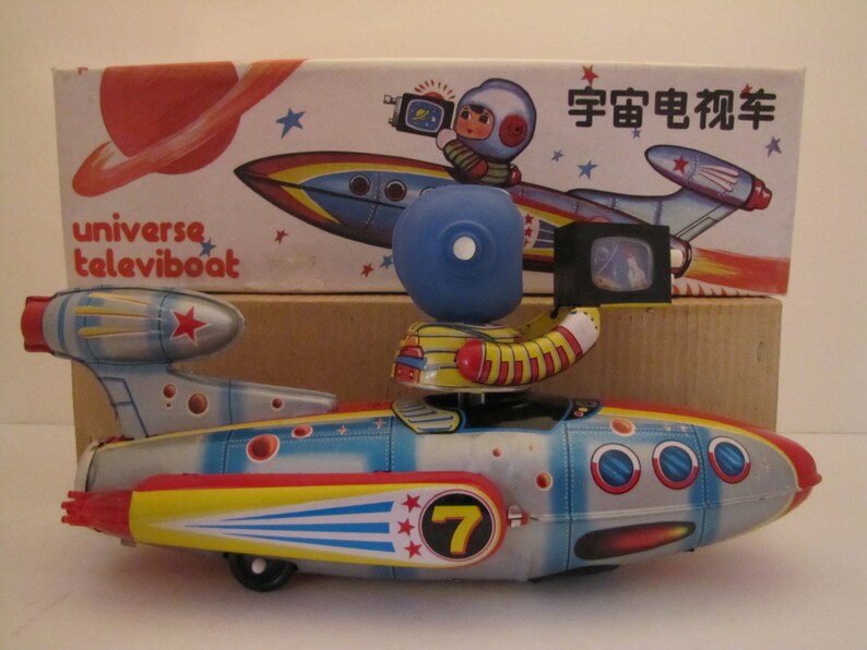 Giocattolo Vintage Televiboat ME 777 Anni '60 Nuovo In Scatola