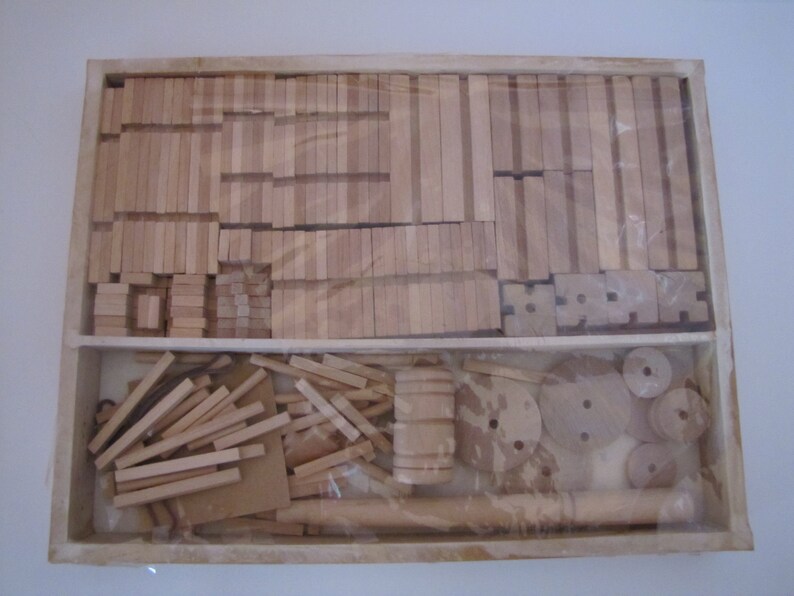 Vintage Wooden Construction Set the People's Republic of Etsy